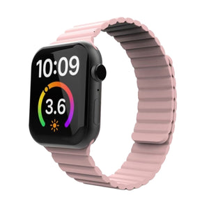 Magnetic Loop Watch Band For Apple Watch Series 7 41mm / 6 & SE & 5 & 4 40mm / 3 & 2 & 1 38mm(Pink)