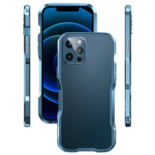For iPhone 12 / 12 Pro Sharp Edge Magnetic Adsorption Shockproof Case(Navy Blue)