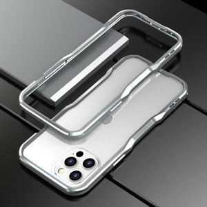 For iPhone 12 Pro Max Sharp Edge Magnetic Adsorption Shockproof Case(Silver)