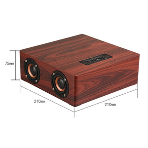 Q5 Wooden Bluetooth Speaker, Support TF Card & 3.5mm AUX(Red Wood)