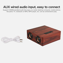 Q5 Wooden Bluetooth Speaker, Support TF Card & 3.5mm AUX(Red Wood)