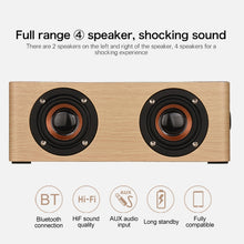 Q5 Wooden Bluetooth Speaker, Support TF Card & 3.5mm AUX(Walnut)