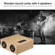 Q5 Wooden Bluetooth Speaker, Support TF Card & 3.5mm AUX(Yellow Wood)