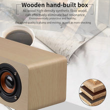 W8C Wooden Clock Subwoofer Bluetooth Speaker, Support TF Card & U Disk & 3.5mm AUX(Yellow Wood)