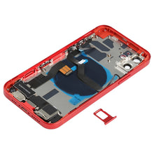 Battery Back Cover Assembly (with Side Keys & Speaker Ringer Buzzer & Motor & Camera Lens & Card Tray & Power Button + Volume Button + Charging Port & Wireless Charging Module) for iPhone 12(Red)