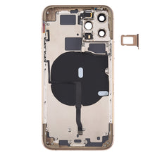 Battery Back Cover (with Side Keys & Card Tray & Power + Volume Flex Cable & Wireless Charging Module) for iPhone 11 Pro(Gold)