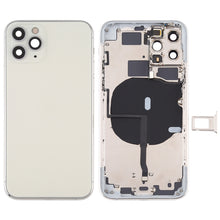 Battery Back Cover (with Side Keys & Card Tray & Power + Volume Flex Cable & Wireless Charging Module) for iPhone 11 Pro(Silver)