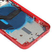 Battery Back Cover (with Side Keys & Card Tray & Power + Volume Flex Cable & Wireless Charging Module) for iPhone 12 Mini(Red)