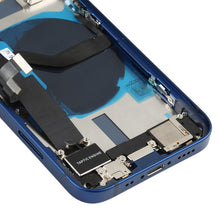 Battery Back Cover Assembly (with Side Keys & Speaker Ringer Buzzer & Motor & Camera Lens & Card Tray & Power Button + Volume Button + Charging Port & Wireless Charging Module) for iPhone 12 Mini(Blue)