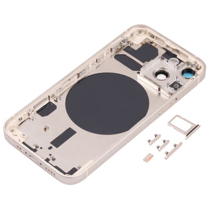 Back Housing Cover with SIM Card Tray & Side  Keys & Camera Lens for iPhone 13 Mini(White)