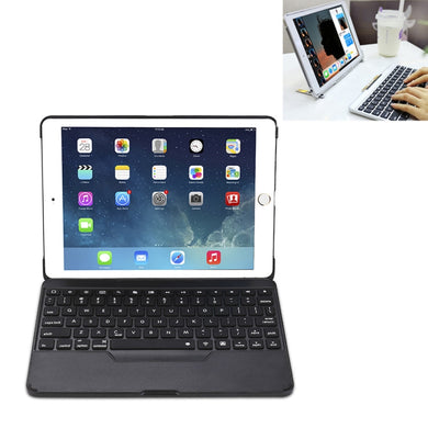 F611 Detachable Colorful Backlight Aluminum Backplane Wireless Bluetooth Keyboard Tablet Case for iPad Air 2 / 9.7 (2018) / 9.7 inch (2017) / Air / Pro 9.7 inch(Black)