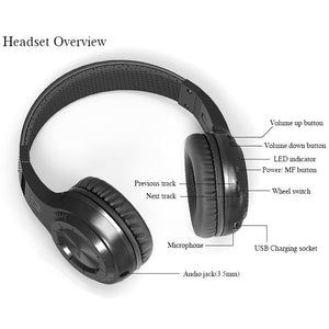 Bluedio H+ Turbine Wireless Bluetooth 4.1 Stereo Headphones Headset with Mic & Micro SD Card Slot & FM Radio, For iPhone, Samsung, Huawei, Xiaomi, HTC and Other Smartphones, All Audio Devices(Black)