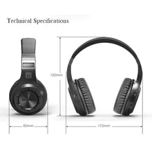 Bluedio H+ Turbine Wireless Bluetooth 4.1 Stereo Headphones Headset with Mic & Micro SD Card Slot & FM Radio, For iPhone, Samsung, Huawei, Xiaomi, HTC and Other Smartphones, All Audio Devices(Black)