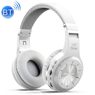 Bluedio H+ Turbine Wireless Bluetooth 4.1 Stereo Headphones Headset with Mic & Micro SD Card Slot & FM Radio, For iPhone, Samsung, Huawei, Xiaomi, HTC and Other Smartphones, All Audio Devices(White)