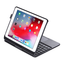Q5 For iPad 2017 & 2018 / Pro 9.7 / Air 2 / Air Rotating Colorful Glowing Plastic Dot Bluetooth Keyboard (Black)