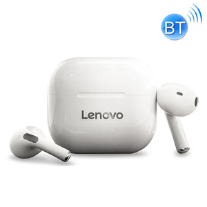 Original Lenovo LivePods LP40 TWS IPX4 Waterproof Bluetooth Earphone with Charging Box, Support Touch & HD Call & Siri & Master-slave Switching (White)
