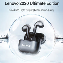 Original Lenovo LivePods LP40 TWS IPX4 Waterproof Bluetooth Earphone with Charging Box, Support Touch & HD Call & Siri & Master-slave Switching (White)