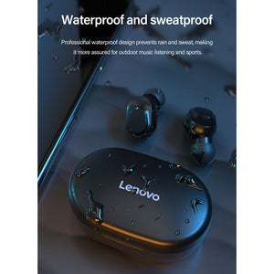 Original Lenovo XT91 Intelligent Noise Reduction Mini Wireless Bluetooth Earphone with Charging Box & LED Power Digital Display, Support Touch & HD Call & Voice Assistant & Dual-mode Earphone (White)