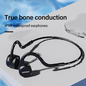 Lenovo X5 IPX8 Waterproof Bluetooth 5.0 Bone Conduction Wireless Earphones, Built-in 8G Memory (Black)