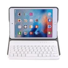 A05 Bluetooth 3.0 Ultra-thin ABS Detachable Bluetooth Keyboard Leather Tablet Case for iPad mini 5, with Holder(Gold)