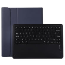 A12B Bluetooth 3.0 Ultra-thin Detachable Bluetooth Keyboard Leather Tablet Case for iPad Pro 12.9 inch （2018）, with Pen Slot & Holder(Dark Blue)