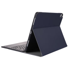 A12B Bluetooth 3.0 Ultra-thin Detachable Bluetooth Keyboard Leather Tablet Case for iPad Pro 12.9 inch （2018）, with Pen Slot & Holder(Dark Blue)