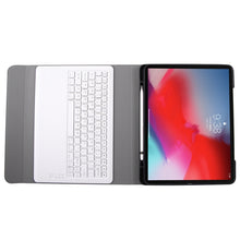 A12B Bluetooth 3.0 Ultra-thin Detachable Bluetooth Keyboard Leather Tablet Case for iPad Pro 12.9 inch （2018）, with Pen Slot & Holder(Gold)