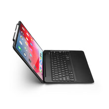 F129S ABS Colorful Backlit Bluetooth Keyboard Tablet Case for iPad Pro 12.9 inch （2018）, with Pen Slot(Black)