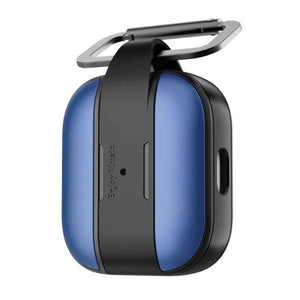 Mutural Rugged Utility Protective Case with Hook For AirPods 3 (Blue)