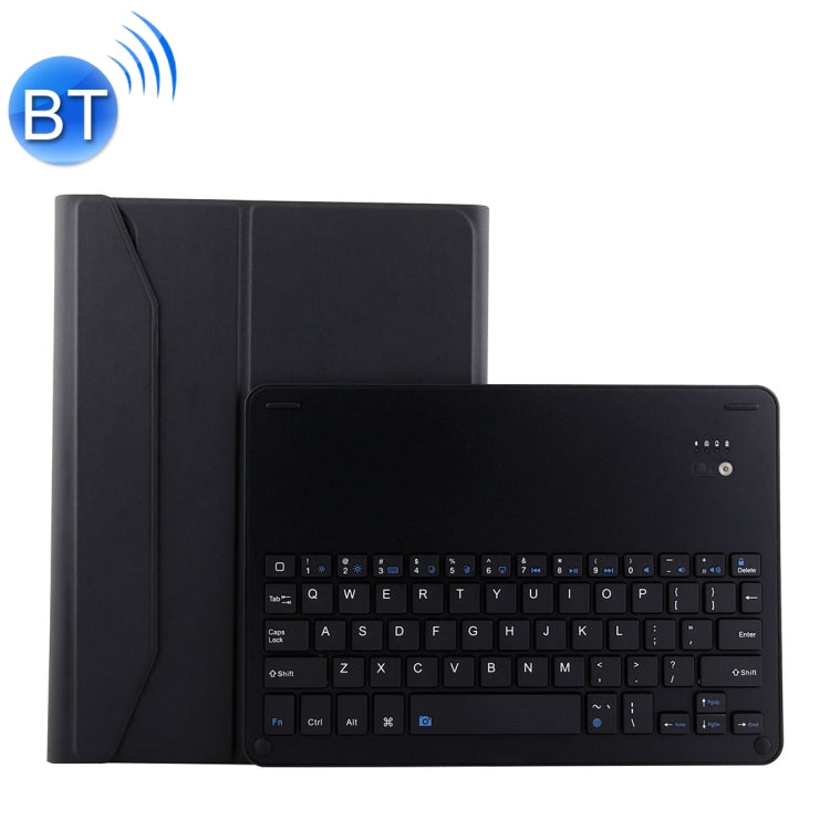 1139B Detachable Bluetooth 3.0 Aluminum Alloy Keyboard + Lambskin Texture Leather Tablet Case for iPad Pro 11 inch (2018), with Three-gear Adjustment / Magnetic / Sleep Function (Black)