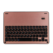 1139B Detachable Bluetooth 3.0 Aluminum Alloy Keyboard + Lambskin Texture Leather Tablet Case for iPad Pro 11 inch (2018), with Three-gear Adjustment / Magnetic / Sleep Function (Pink)