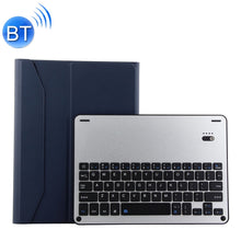 1139B Detachable Bluetooth 3.0 Aluminum Alloy Keyboard + Lambskin Texture Leather Tablet Case for iPad Pro 11 inch (2018), with Three-gear Adjustment / Magnetic / Sleep Function (Blue)