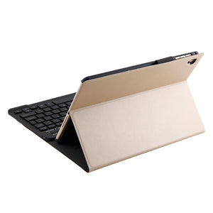 FT-1030D Bluetooth 3.0 ABS Brushed Texture Keyboard + Skin Texture Leather Tablet Case for iPad Air / Air 2 / iPad Pro 9.7 inch, with Three-gear Angle Adjustment / Magnetic / Sleep Function (Gold)