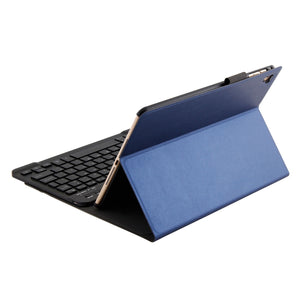 FT-1030D Bluetooth 3.0 ABS Brushed Texture Keyboard + Skin Texture Leather Tablet Case for iPad Air / Air 2 / iPad Pro 9.7 inch, with Three-gear Angle Adjustment / Magnetic / Sleep Function (Blue)