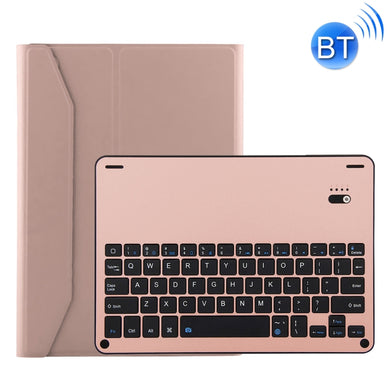 FT-1038B Detachable Bluetooth 3.0 Aluminum Alloy Keyboard + Lambskin Texture Leather Tablet Case for iPad Air / Air 2 / iPad Pro 9.7 inch, with Water Repellent / Three-gear Angle Adjustment / Magnetic / Sleep Function (Pink)