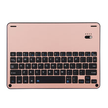 FT-1038B Detachable Bluetooth 3.0 Aluminum Alloy Keyboard + Lambskin Texture Leather Tablet Case for iPad Air / Air 2 / iPad Pro 9.7 inch, with Water Repellent / Three-gear Angle Adjustment / Magnetic / Sleep Function (Pink)