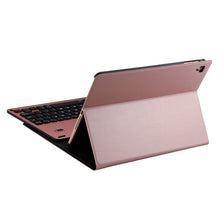 FT-1038B Detachable Bluetooth 3.0 Aluminum Alloy Keyboard + Lambskin Texture Leather Tablet Case for iPad Air / Air 2 / iPad Pro 9.7 inch, with Water Repellent / Three-gear Angle Adjustment / Magnetic / Sleep Function (Pink)