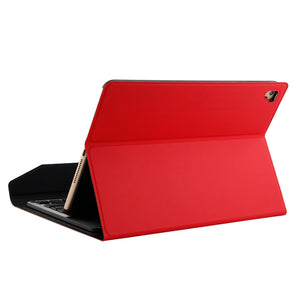 FT-1038B Detachable Bluetooth 3.0 Aluminum Alloy Keyboard + Lambskin Texture Leather Tablet Case for iPad Air / Air 2 / iPad Pro 9.7 inch, with Water Repellent / Three-gear Angle Adjustment / Magnetic / Sleep Function (Red)