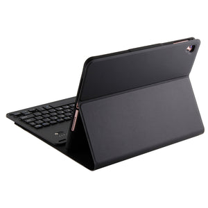 FT-1038E Detachable Bluetooth 3.0 Aluminum Alloy Keyboard + Lambskin Texture Leather Tablet Case for iPad Air / Air 2 / iPad Pro 9.7 inch, with Pen Slot / Water Repellent / Three-gear Angle Adjustment / Magnetic / Sleep Function (Black)