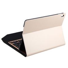 FT-1039B Detachable Bluetooth 3.0 Aluminum Alloy Keyboard + Lambskin Texture Leather Tablet Case for iPad Pro 10.5 inch / iPad Air (2019), with Water Repellent / Three-gear Angle Adjustment / Magnetic / Sleep Function (Gold)