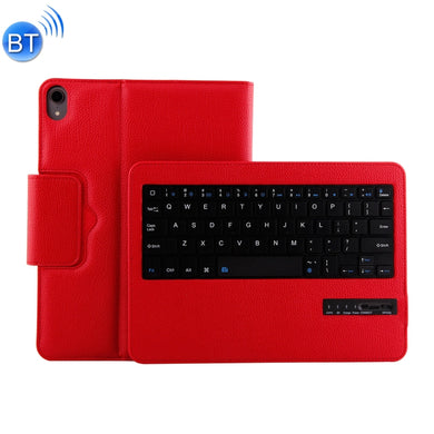 IP011 Detachable Bluetooth 3.0 ABS Keyboard + Litchi Texture Leather Tablet Case for iPad Pro 11 inch (2018), with Sleep Function (Red)