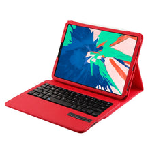 IP011 Detachable Bluetooth 3.0 ABS Keyboard + Litchi Texture Leather Tablet Case for iPad Pro 11 inch (2018), with Sleep Function (Red)