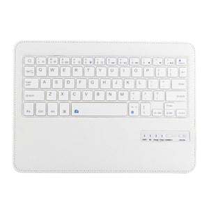 IP011 Detachable Bluetooth 3.0 ABS Keyboard + Litchi Texture Leather Tablet Case for iPad Pro 11 inch (2018), with Sleep Function (White)