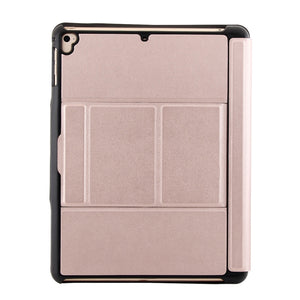 T-201D Detachable Bluetooth 3.0 Ultra-thin Keyboard + Lambskin Texture Leather Tablet Case for iPad Air / Air 2 / iPad Pro 9.7 inch, Support Multi-angle Adjustment / Backlight (Pink)