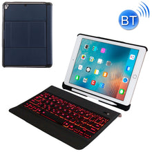 T-201D Detachable Bluetooth 3.0 Ultra-thin Keyboard + Lambskin Texture Leather Tablet Case for iPad Air / Air 2 / iPad Pro 9.7 inch, Support Multi-angle Adjustment / Backlight (Blue)