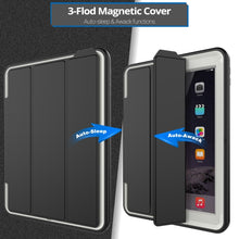 For iPad 9.7 (2018) & iPad 9.7 (2017) 3-fold Magnetic Protective Case with Smart Cover Auto-sleep & Awake Function(Grey)