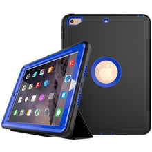 For iPad 9.7 (2018) & iPad 9.7 (2017) 3-fold Magnetic Protective Case with Smart Cover Auto-sleep & Awake Function(Blue)