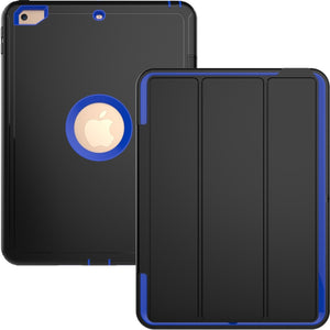 For iPad 9.7 (2018) & iPad 9.7 (2017) 3-fold Magnetic Protective Case with Smart Cover Auto-sleep & Awake Function(Blue)