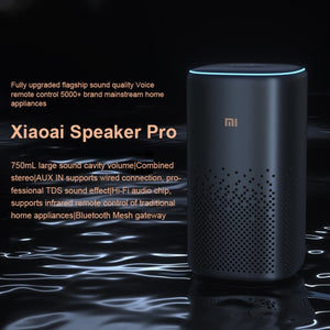 Xiaomi Xiaoai Speaker Pro with 750mL Large Sound Cavity Volume / AUX IN Wired Connection / Combo Stereo / Professional DTS Audio / Hi-Fi Audio chip / Infrared Remote Control Traditional Home Appliances / Bluetooth Mesh Gateway