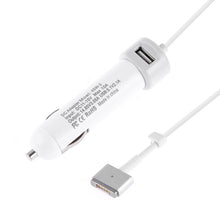 45W-2 5.1V 2.1A USB Interface Car Charger with 14.85V 3.05A T MagSafe 2 Interface Data Cable(White)